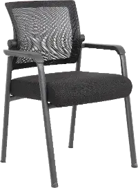 Boss Black Mesh 4-Leg Guest Chair
