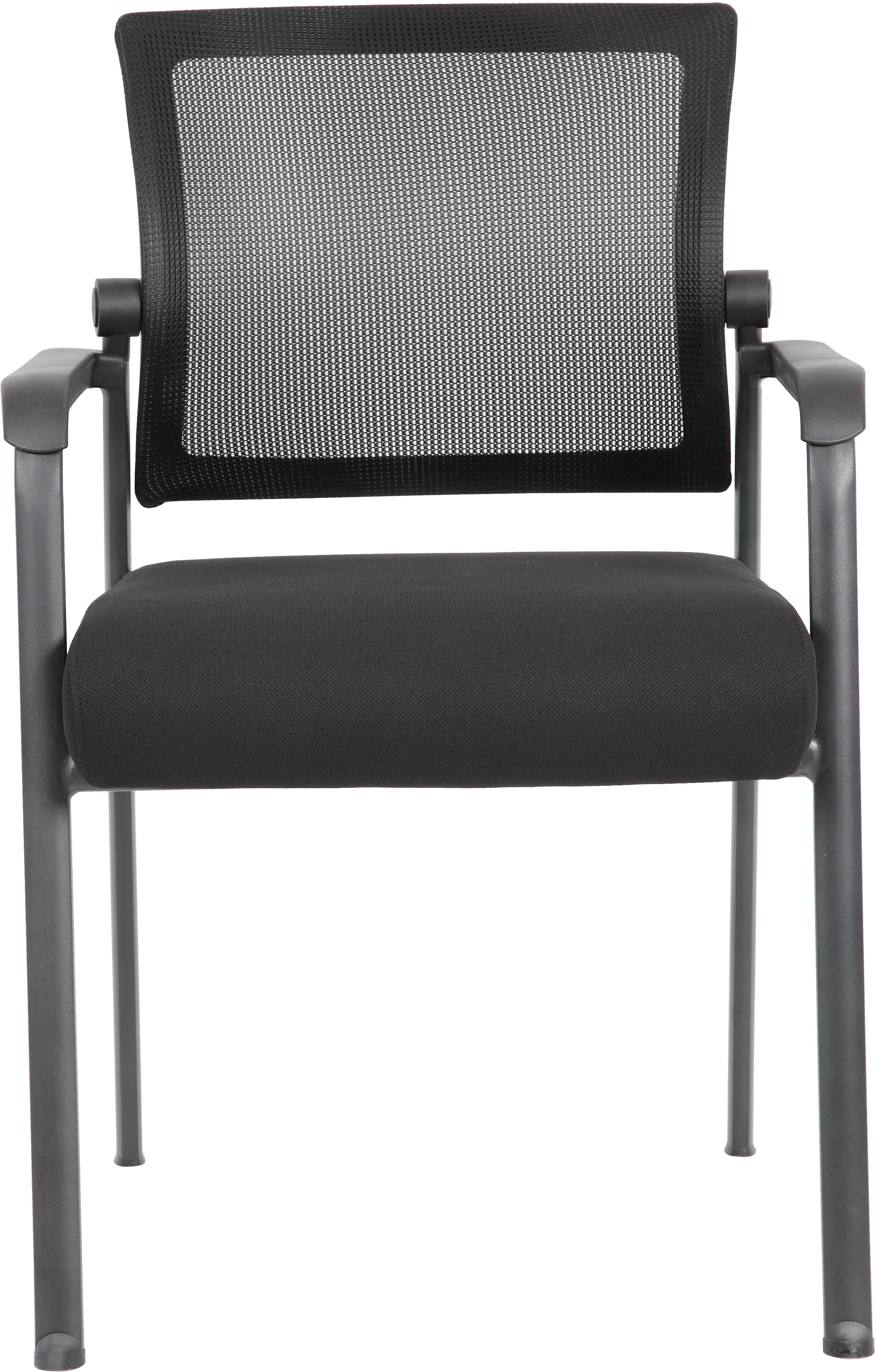 Boss Black Mesh 4-Leg Guest Chair-2