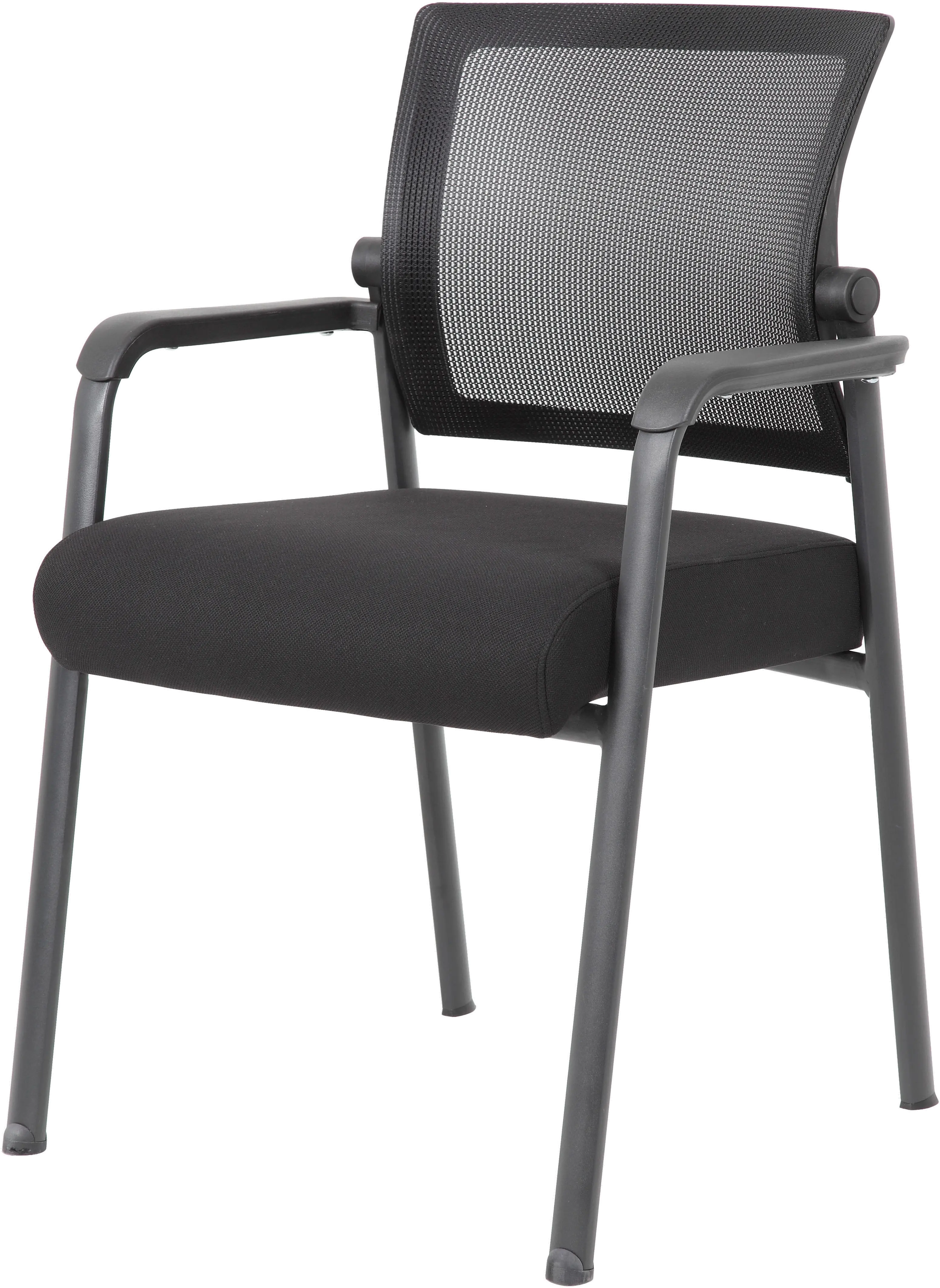 Boss Black Mesh 4-Leg Guest Chair-3