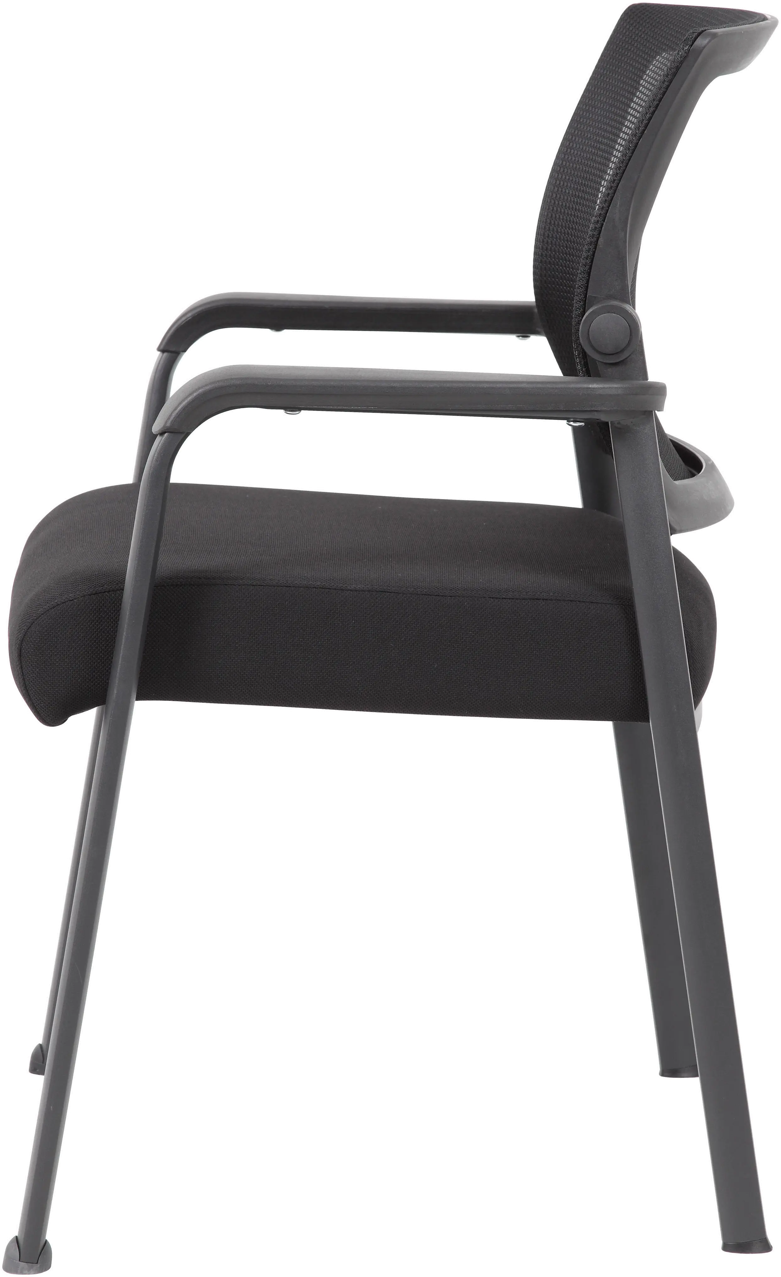 Boss Black Mesh 4-Leg Guest Chair-4