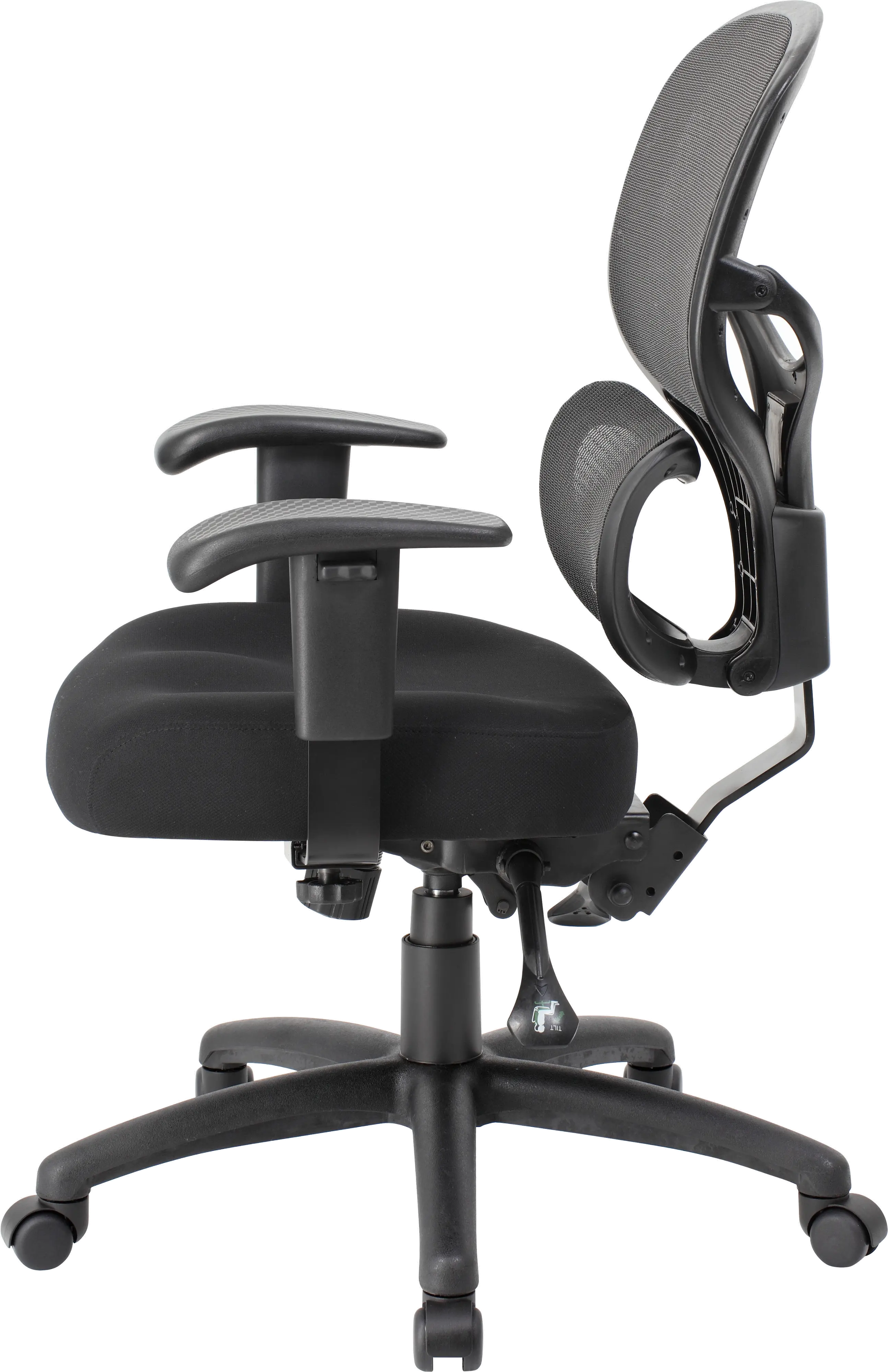 Boss Black Mesh Multi-Function Office Chair-5