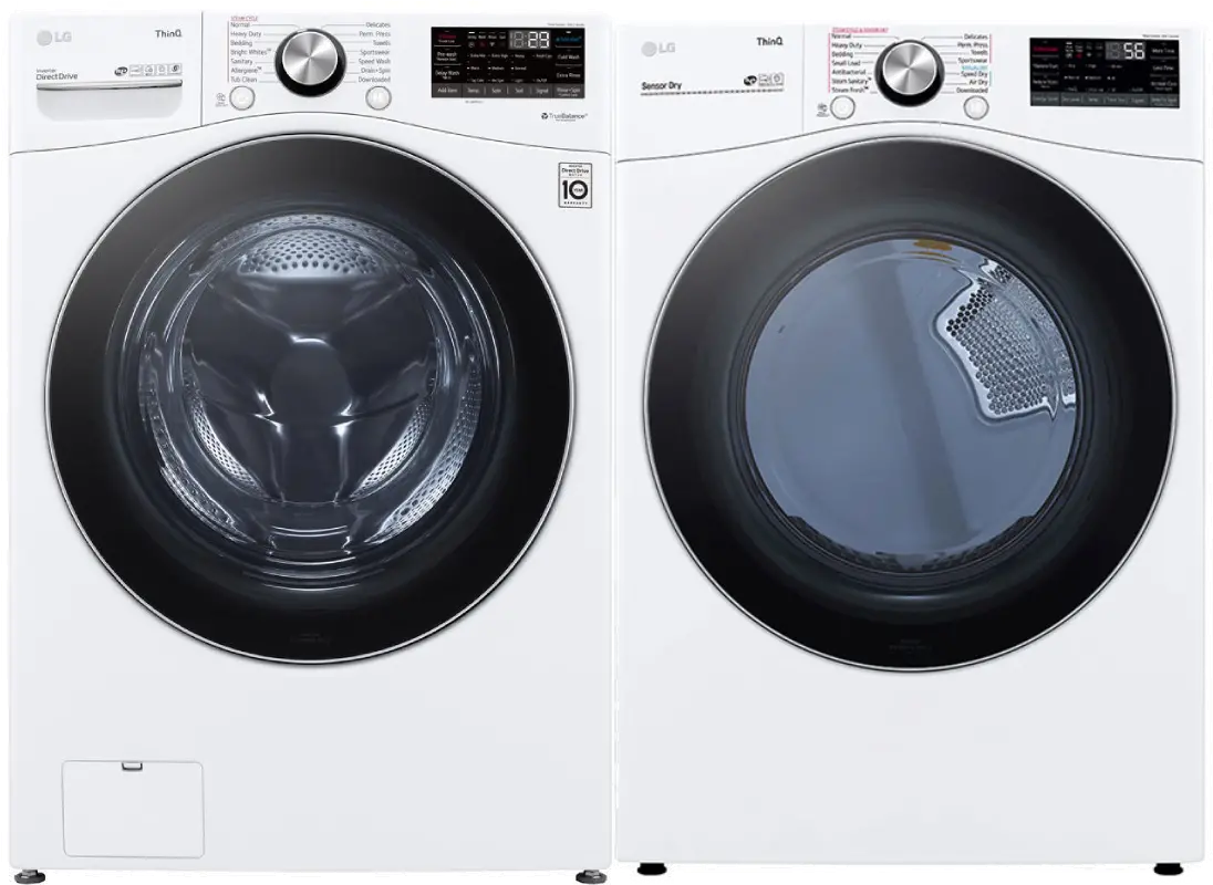.LG-W/W-4200-ELE--PR LG Front Load Washer and Electric Dryer Set - 4200-1