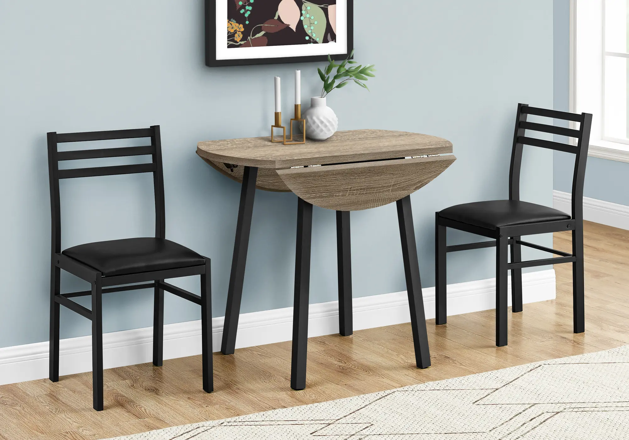 Hadley Taupe 3 Piece Dining Set-1