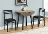 Hadley Taupe 3 Piece Dining Set