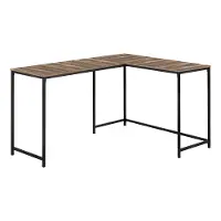 Lindzee Brown and Black L-shaped Desk