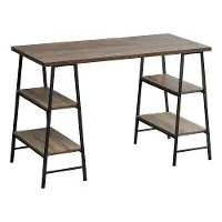 Industrial Brown and Black Computer Desk