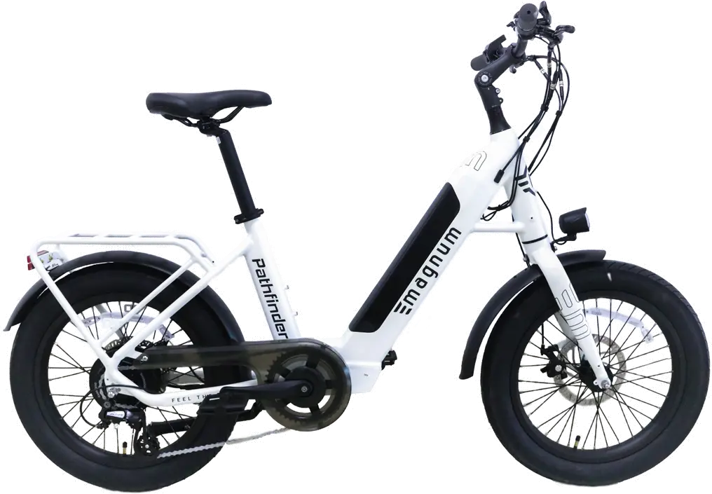 FAT_TIRE/PATH350_WHT Magnum Pathfinder 36-Volt, 350W Electric Bike - Snow White-1
