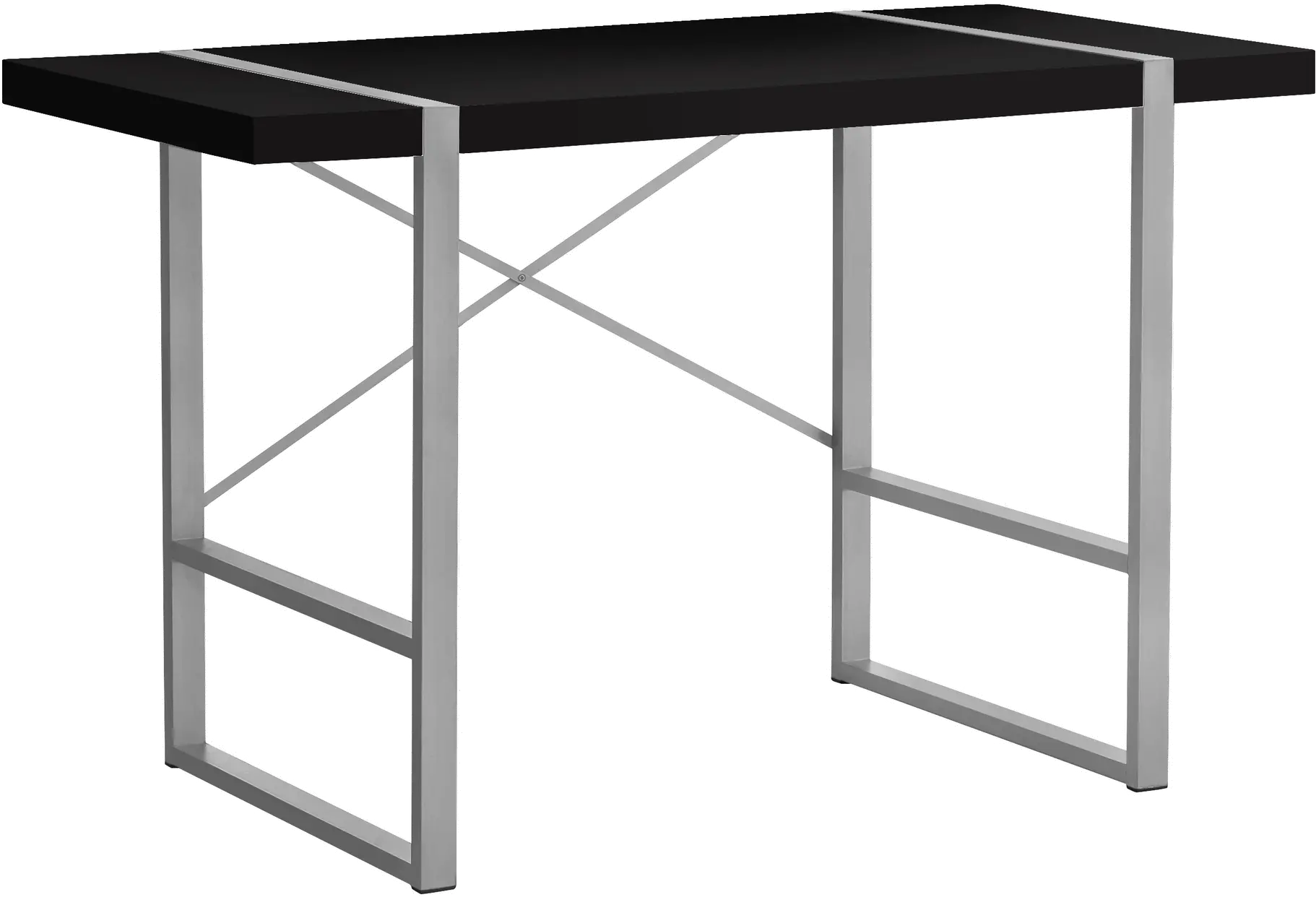 Black and Silver Computer Desk-1
