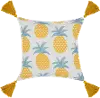 Yellow and Multi Color Pineapple Indoor-Outdoor Throw Pillow