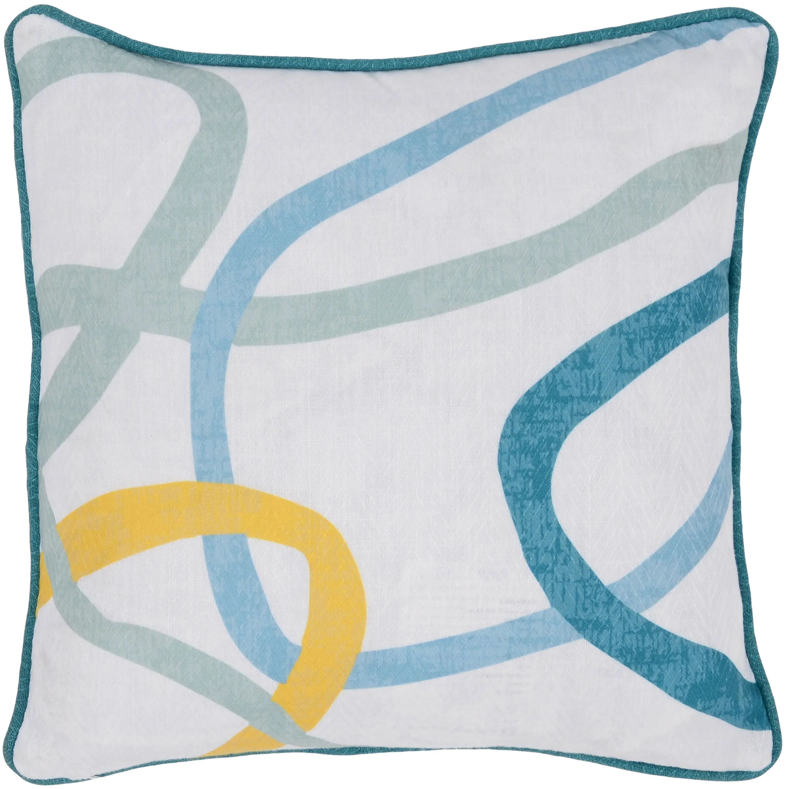 Blue and Multi Color Indoor-Outdoor Throw Pillow-1