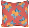 Orange Grove Red and Multi Color Indoor-Outdoor Throw Pillow