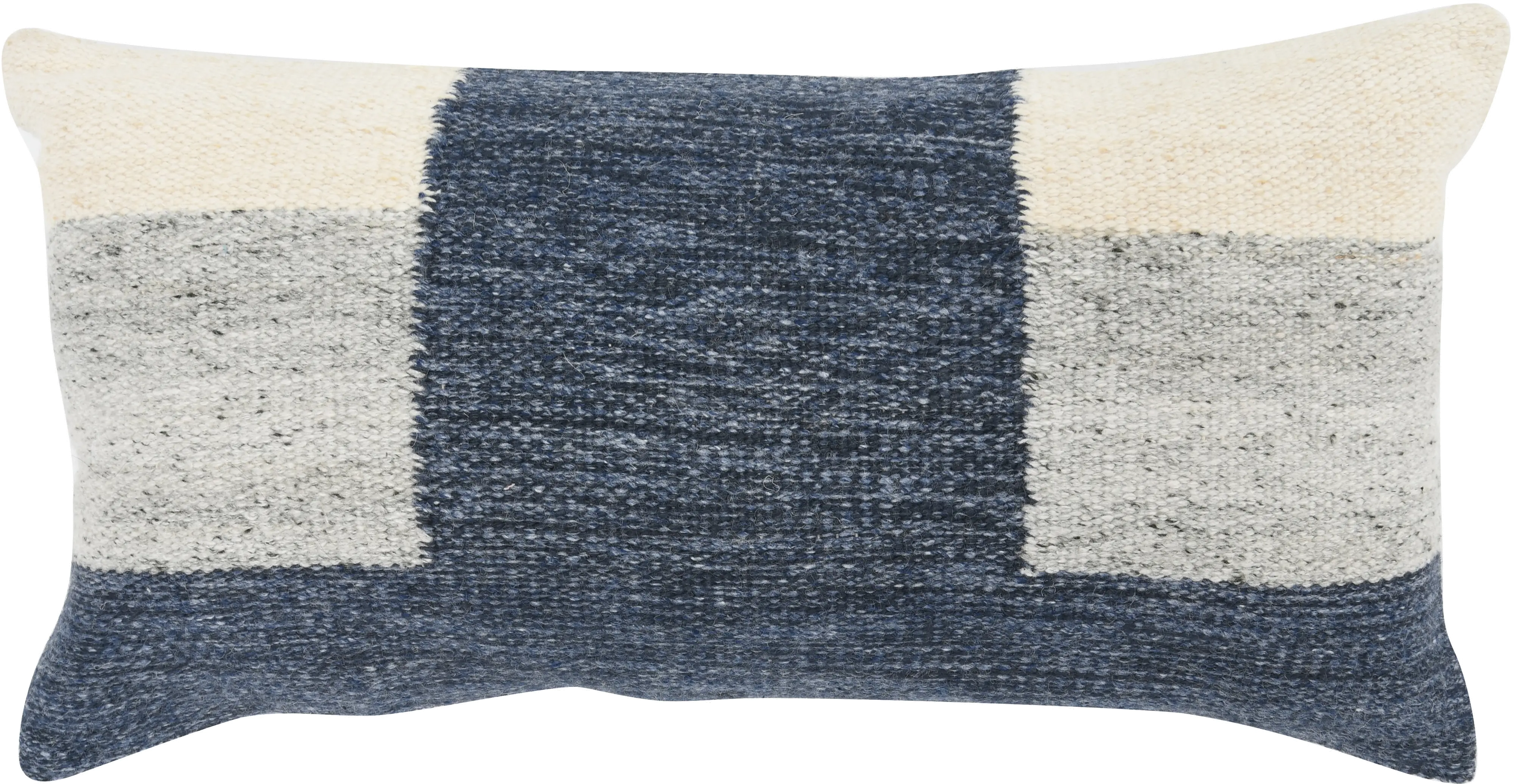 Blue-Gray Kass Night Rectangle Throw Pillow-1