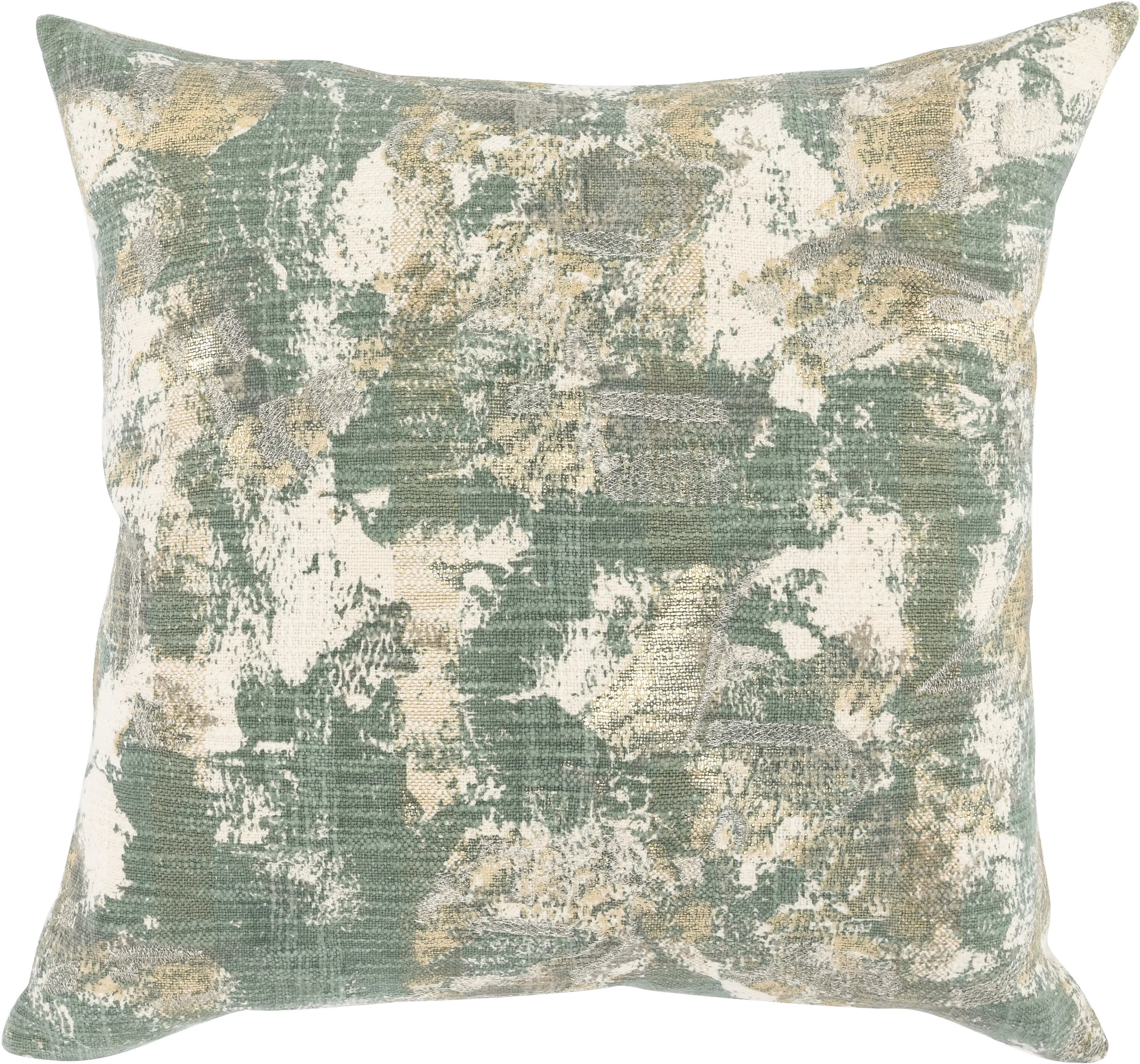 Square Thyme Green Luciana Throw Pillow-1