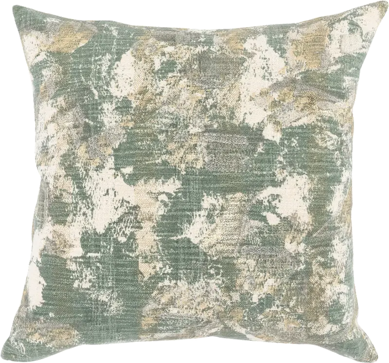 Square Thyme Green Luciana Throw Pillow