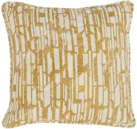 Golden Honey Square Neso Throw Pillow