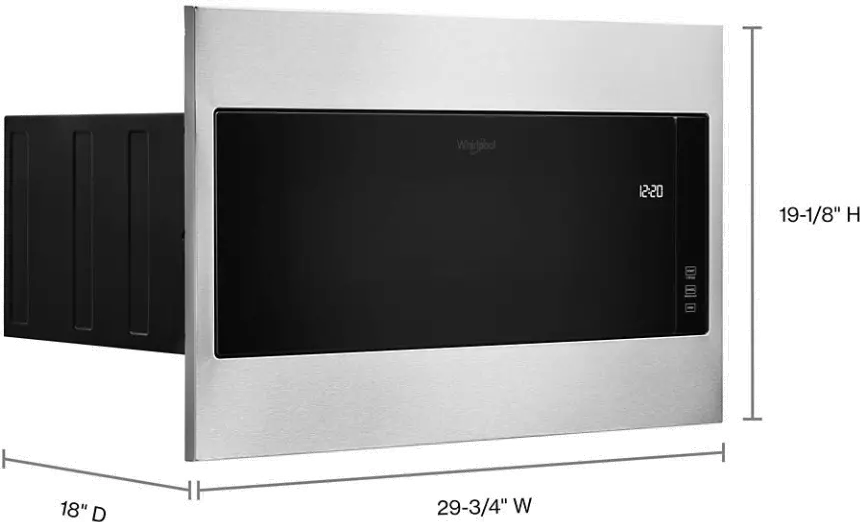 WMT55511KS Whirlpool 1.1 Cu Ft Built-in Microwave - Stainless Steel-3