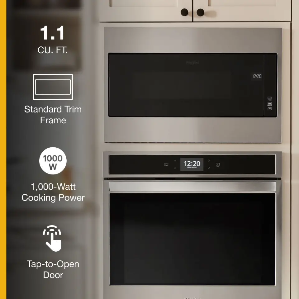 WMT55511KS Whirlpool 1.1 Cu Ft Built-in Microwave - Stainless Steel-2