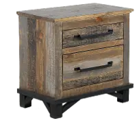 Loft Rustic Pine Nightstand