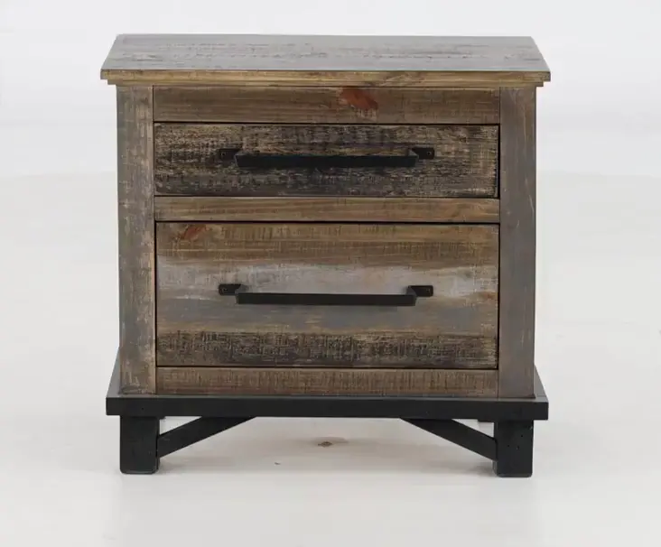 Loft Rustic Pine Nightstand-5