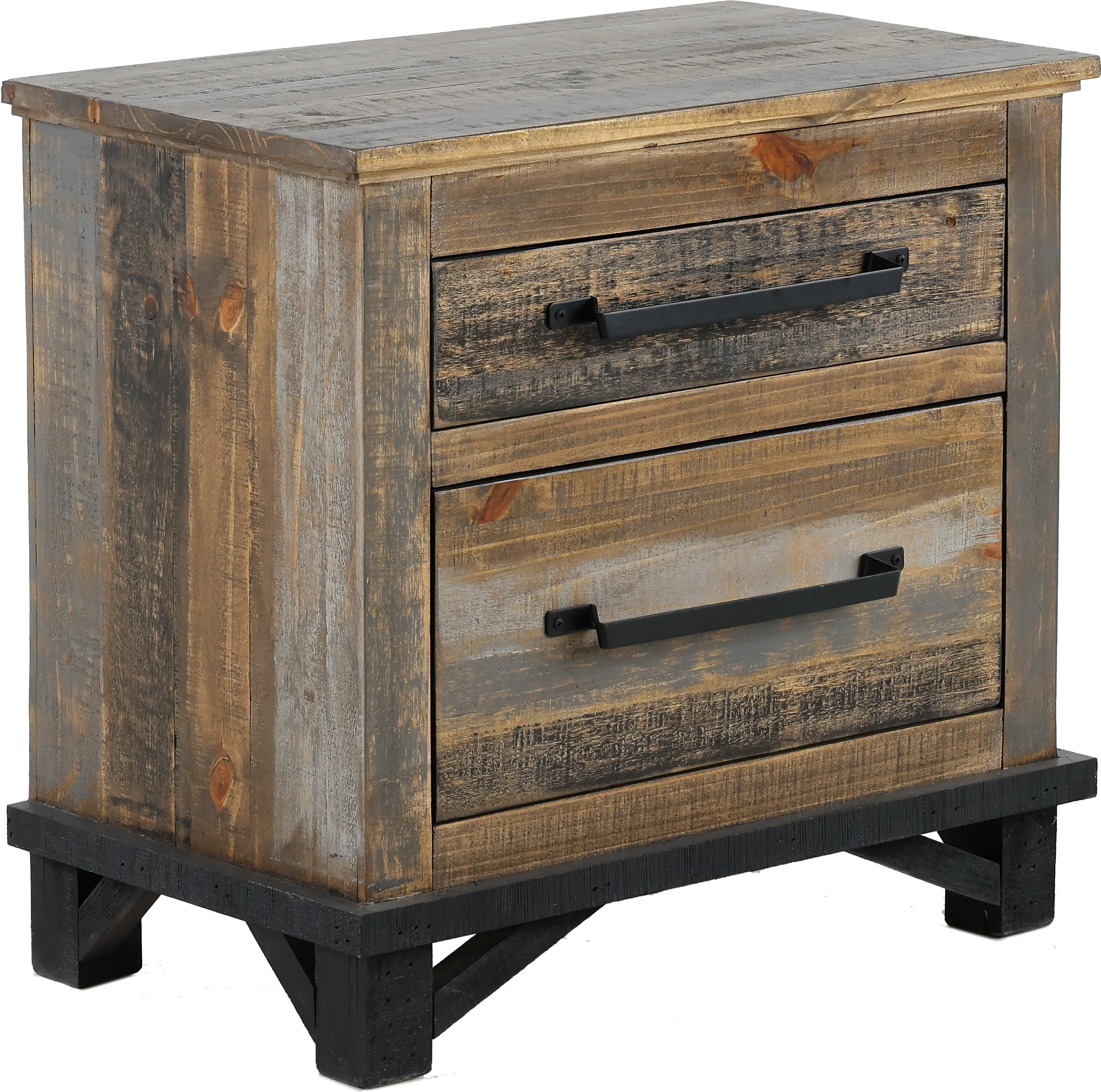 Loft Rustic Pine Nightstand-7