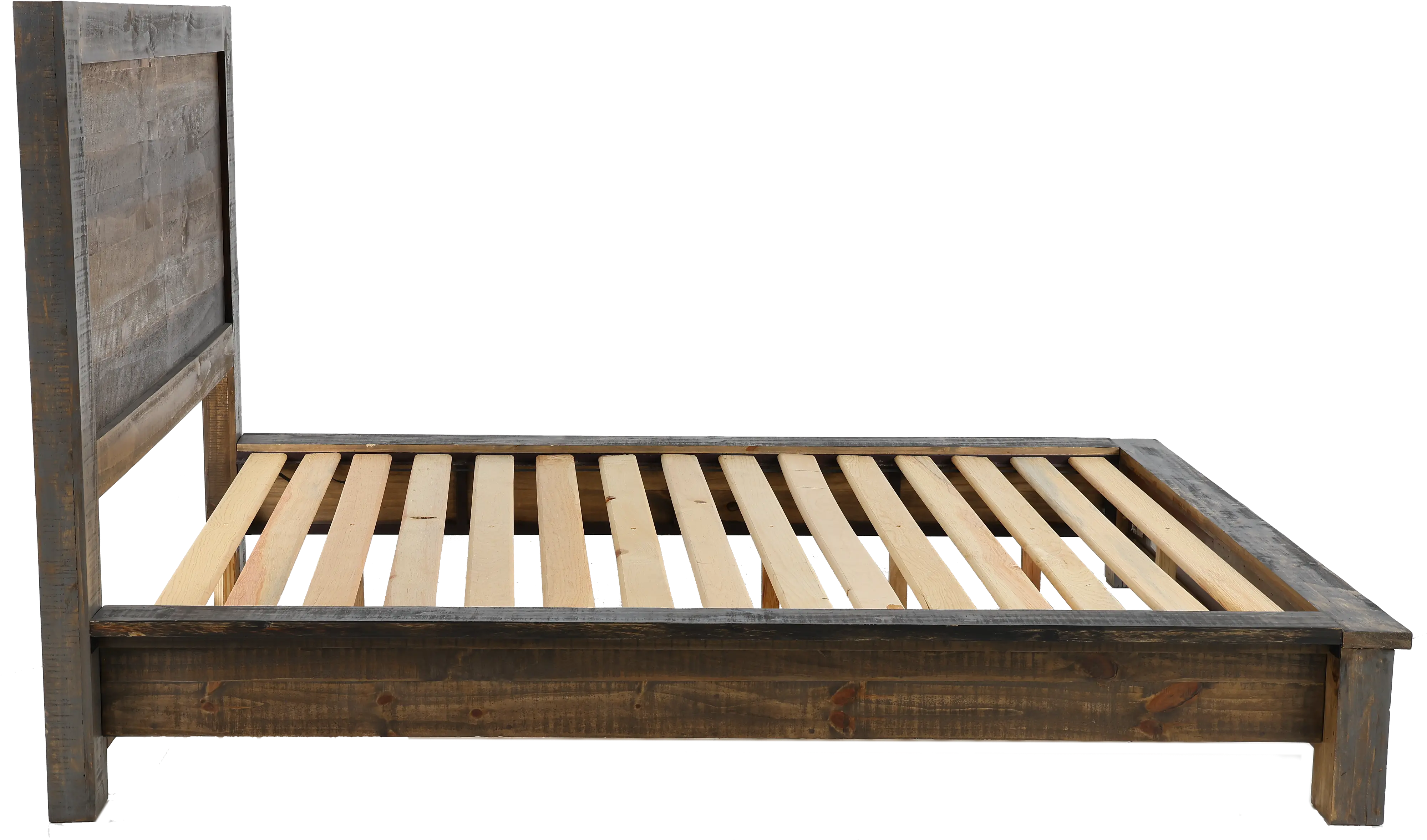 Loft Rustic Pine Queen Platform Bed-9