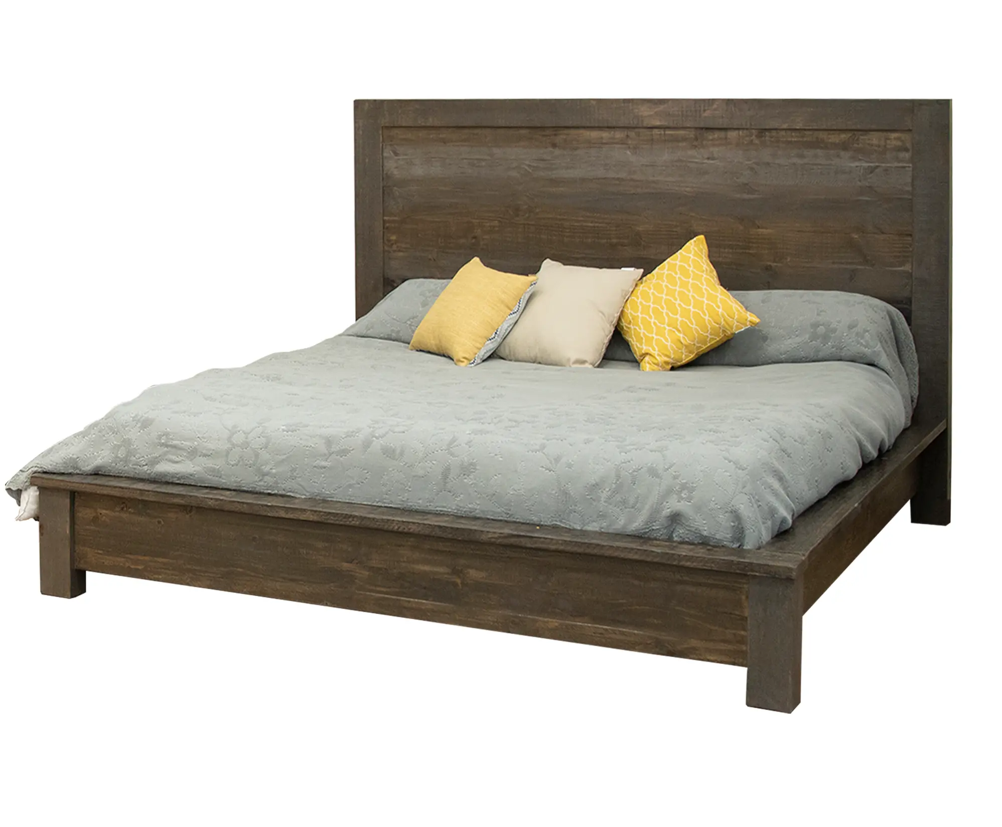 Loft Rustic Pine King Platform Bed-1