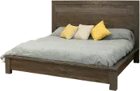 Loft Rustic Pine King Platform Bed