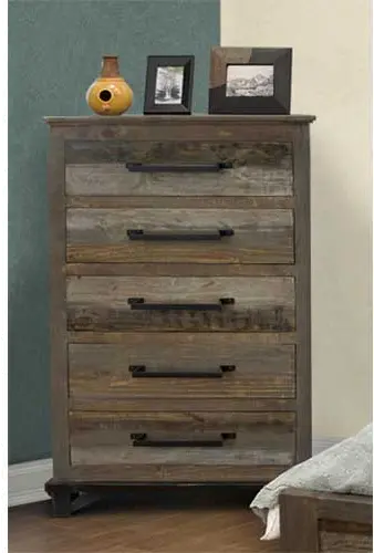 Loft Rustic Pine Chest of Drawers-2