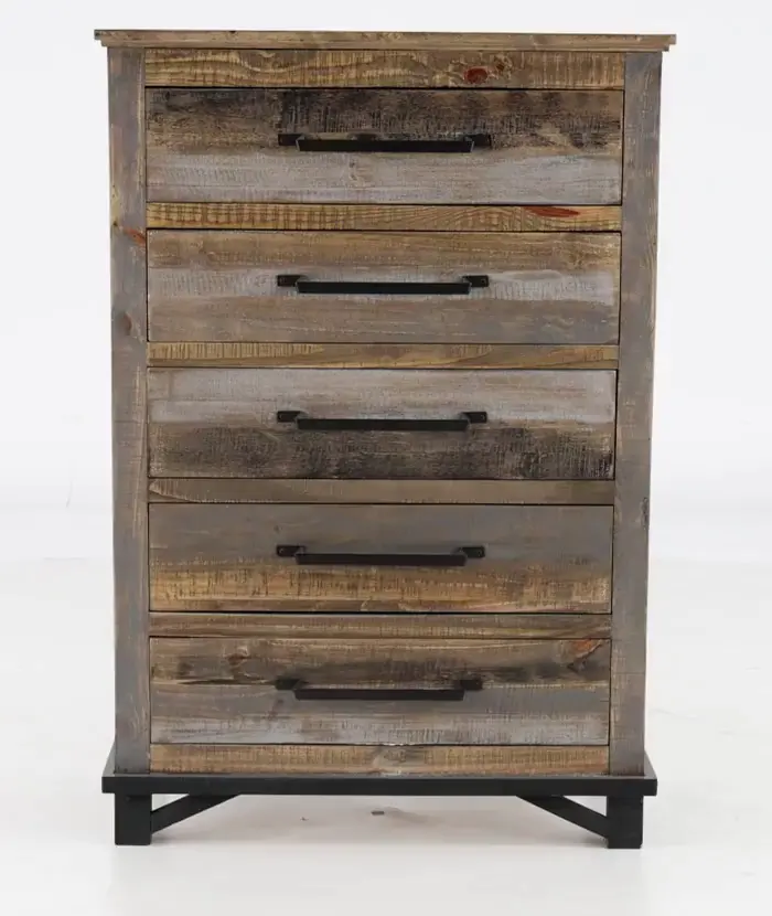 Loft Rustic Pine Chest of Drawers-5