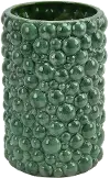 12 Inch Textured Green Glossy Vase