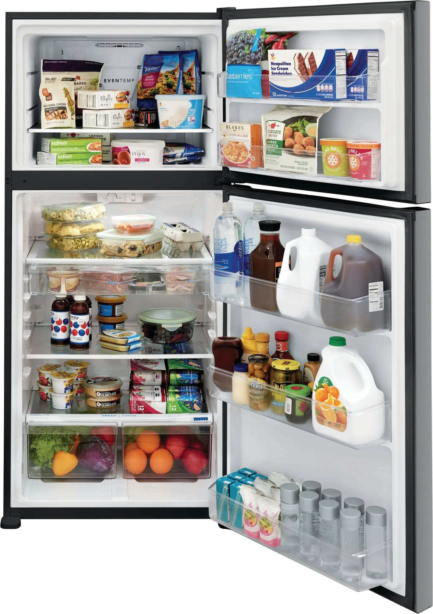FFTR2045VS Frigidaire 20 cu ft Top Freezer Refrigerator - 30 W Stainless Steel-3