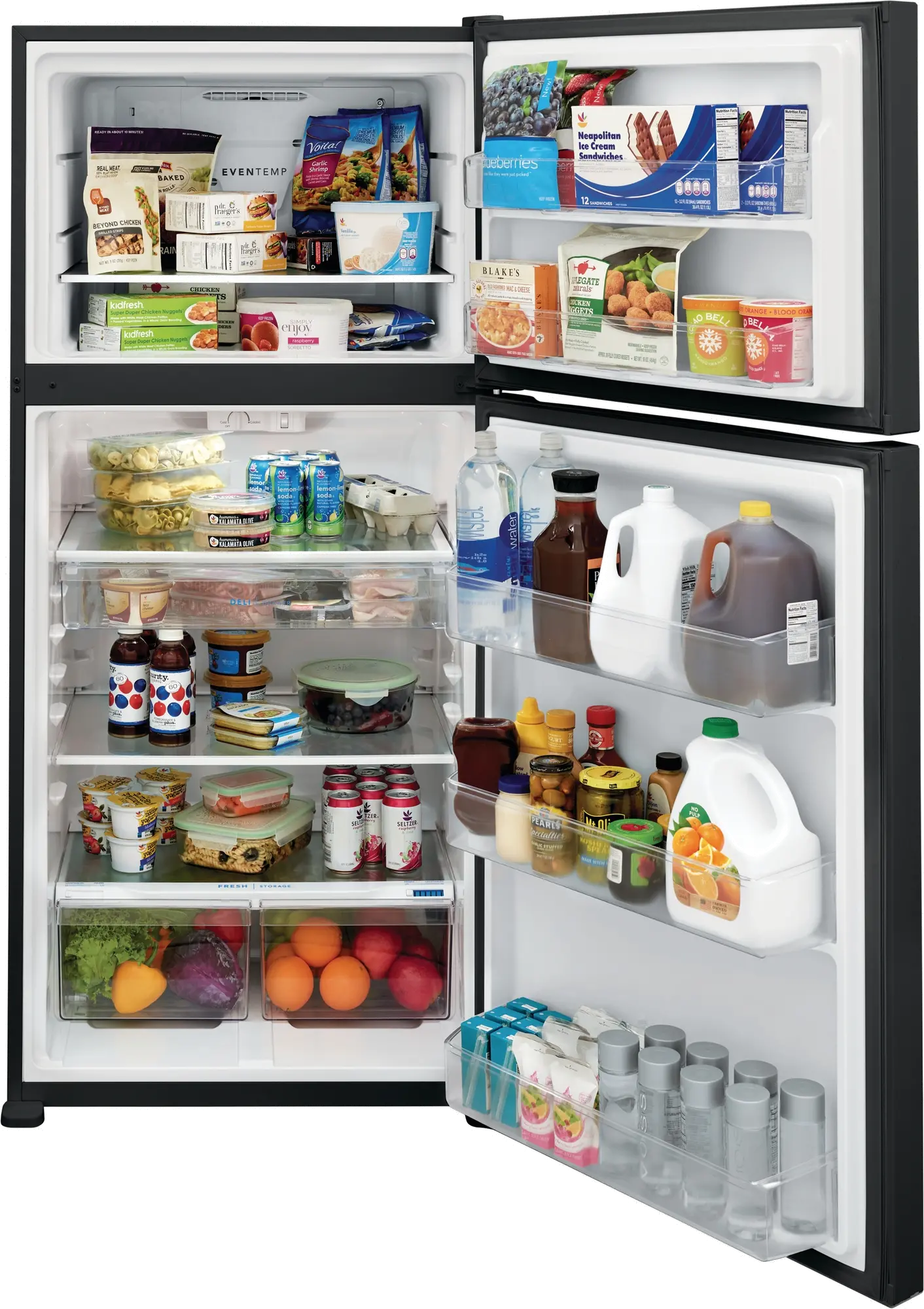 FFTR2045VB Frigidaire 20.0 cu ft Top Freezer Refrigerator - 30 W Black-4