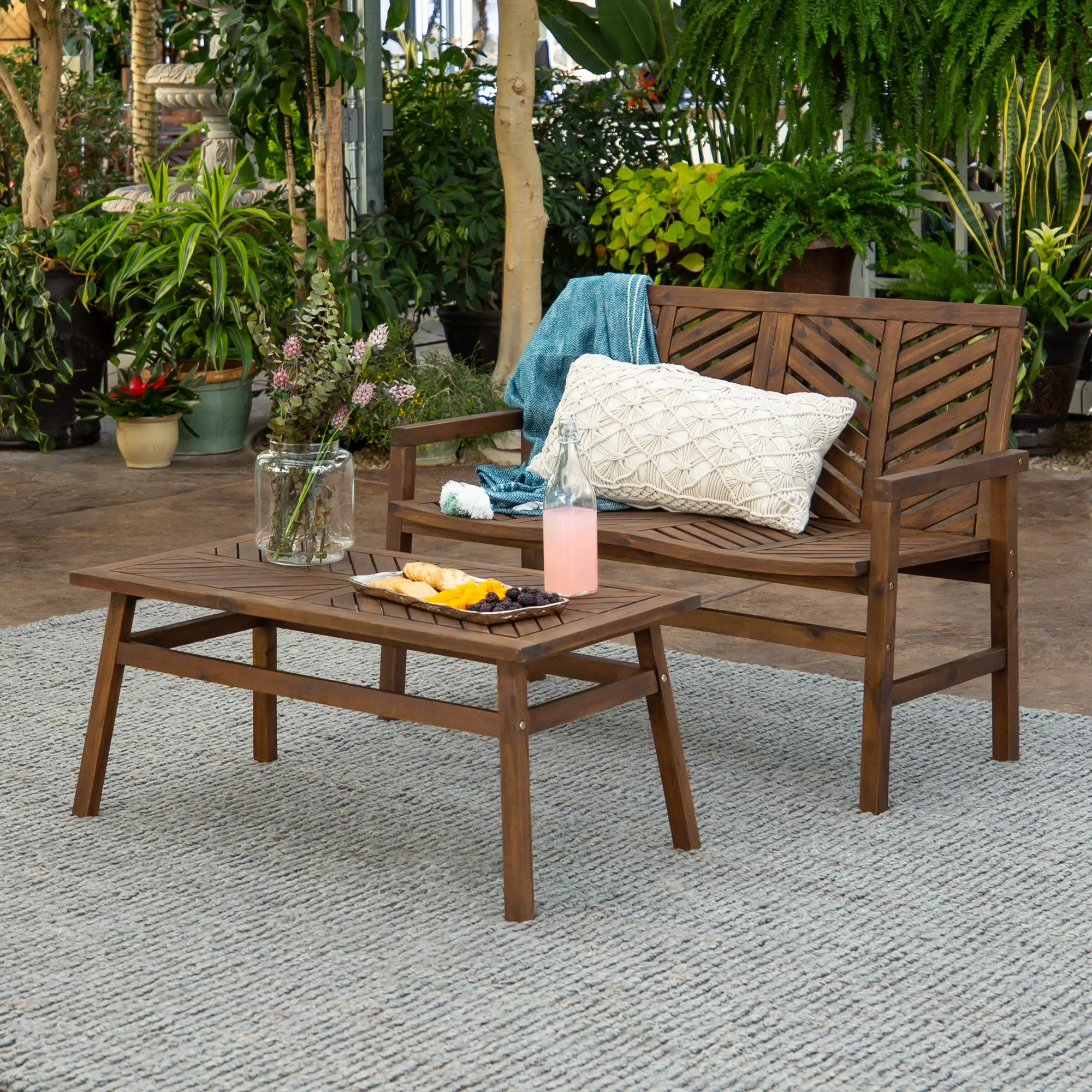 OW2LSGVINDB Vincent Dark Brown 2 Piece Patio Chair Set - Walker Edison-2