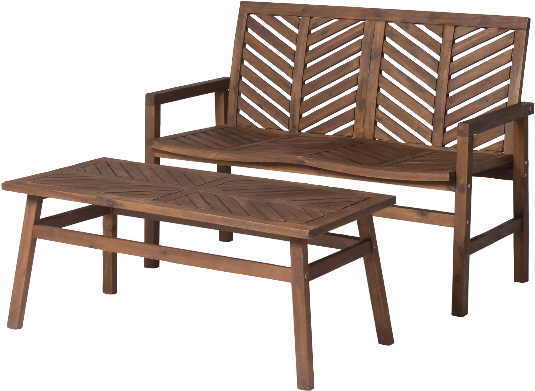OW2LSGVINDB Vincent Dark Brown 2 Piece Patio Chair Set - Walker Edison-1
