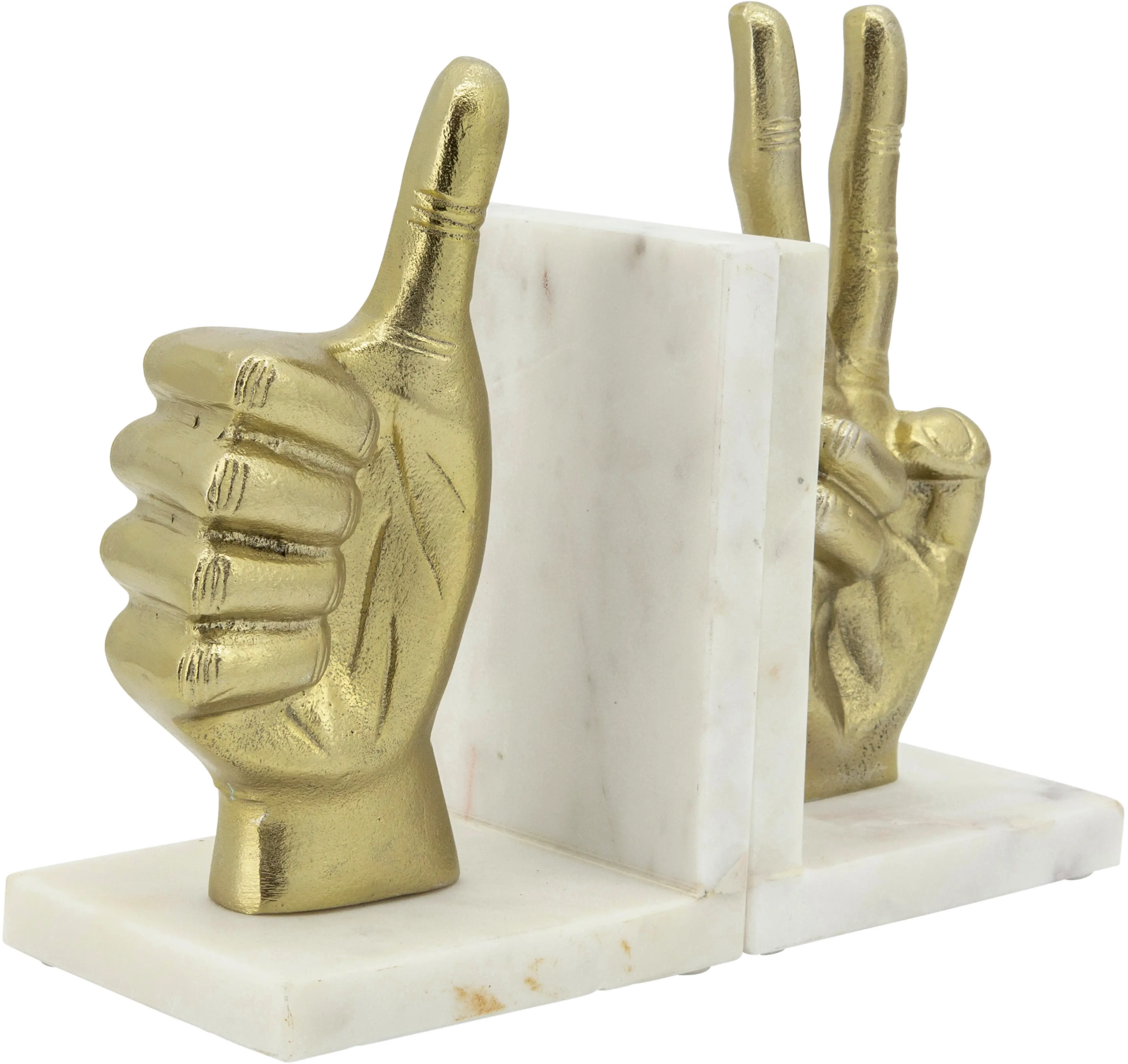 Gold Hand Sign Bookend Pair-1