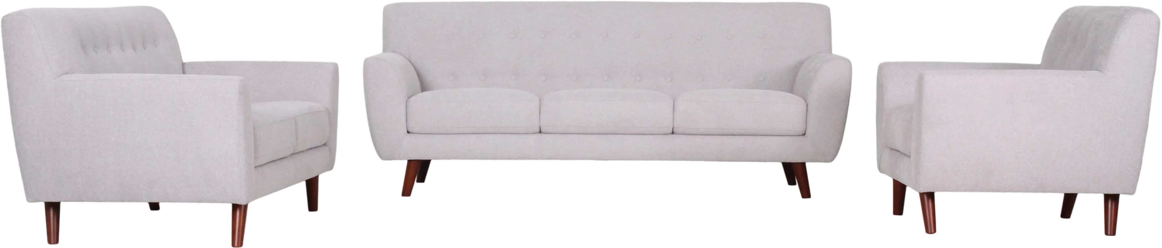 Liverpool Mid Century Modern Light Gray Sofa-3