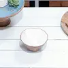 6  Mango Wood and White Enamel Bowl
