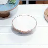 8  Mango Wood and White Enamel Bowl