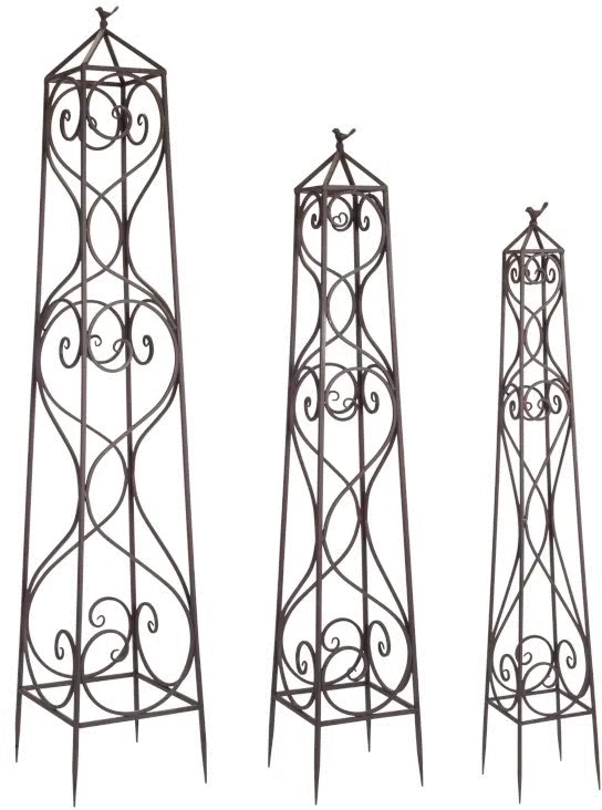 Metal 49 Inch Garden Trellis - Wisteria-1