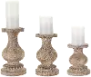 8  Brown Resin Candle Stick Holder - Zinnia