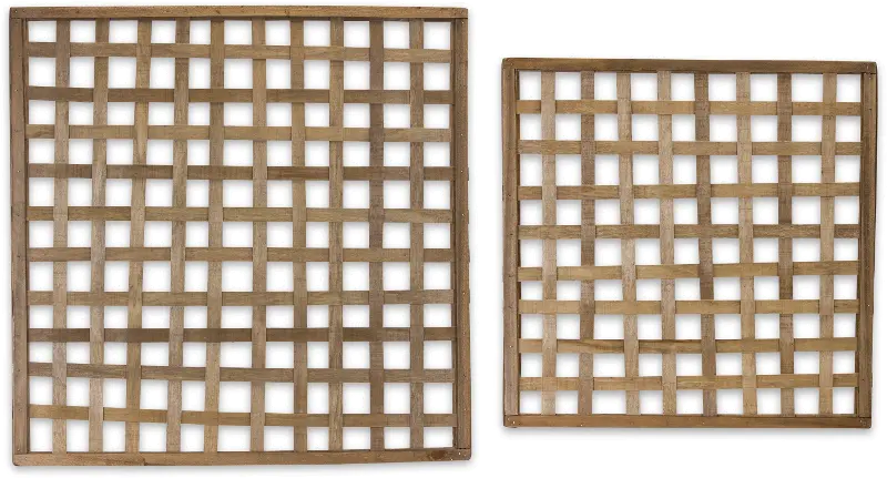 24 Inch Woven Wood Wall Hanging - Hyacinth
