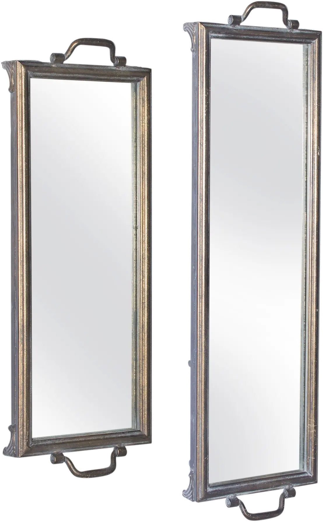 28  Iron Mirrored Tray - Ivory-1
