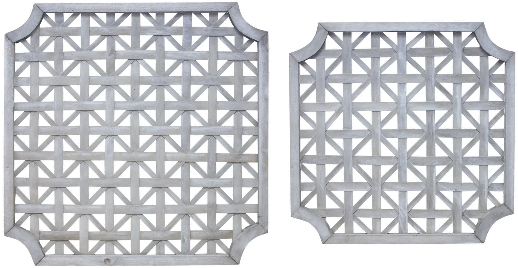 23 Inch Gray Woven Wood Wall Hanging - Starburst-1