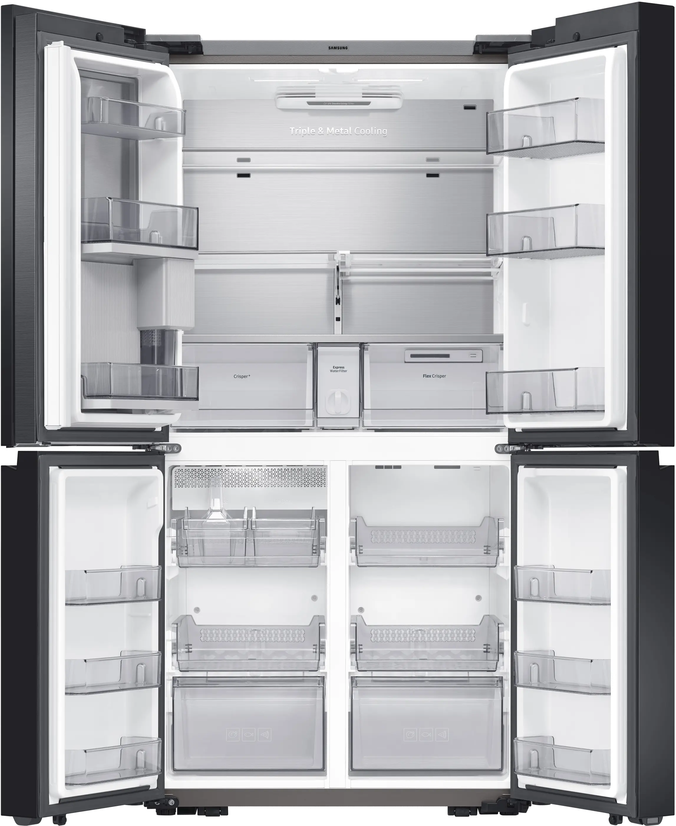 RF23A9675MT Samsung Bespoke 22.8 cu ft Smart 4 Door Flex Refrigerator - Matte Black-3