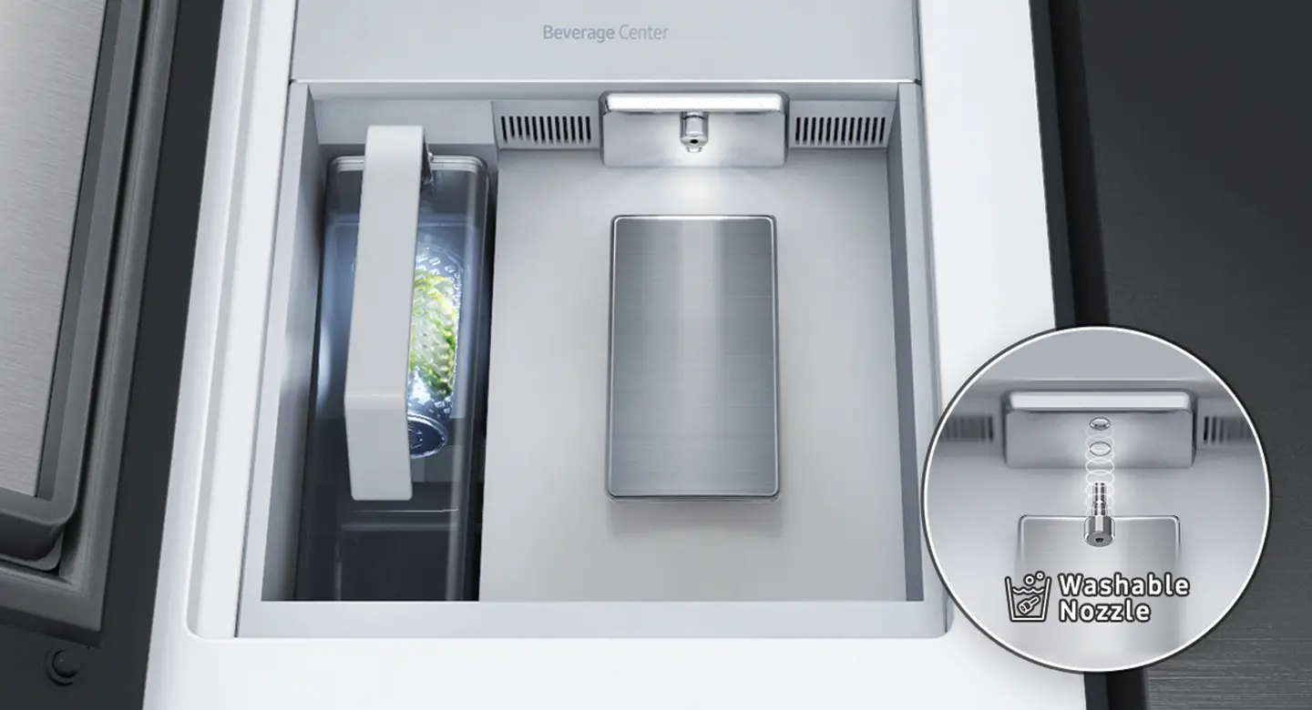 RF23A9675AP Samsung Bespoke 22.8 cu ft Smart 4 Door Flex Refrigerator - Counter Depth Panel Ready-10
