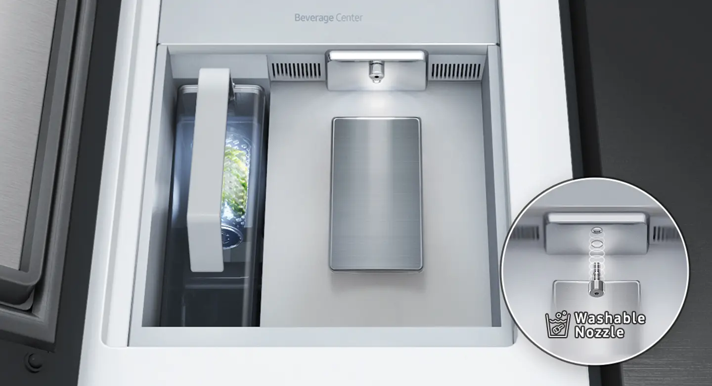 RF23A9675AP Samsung Bespoke 22.8 cu ft Smart 4 Door Flex Refrigerator - Counter Depth Panel Ready-10