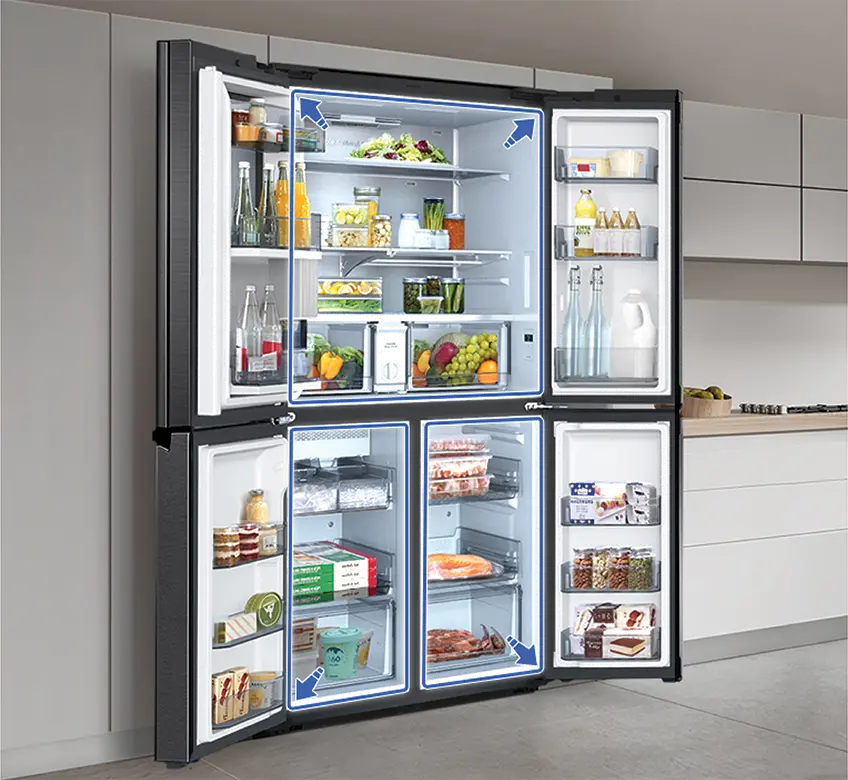 RF23A9675AP Samsung Bespoke 22.8 cu ft Smart 4 Door Flex Refrigerator - Counter Depth Panel Ready-5
