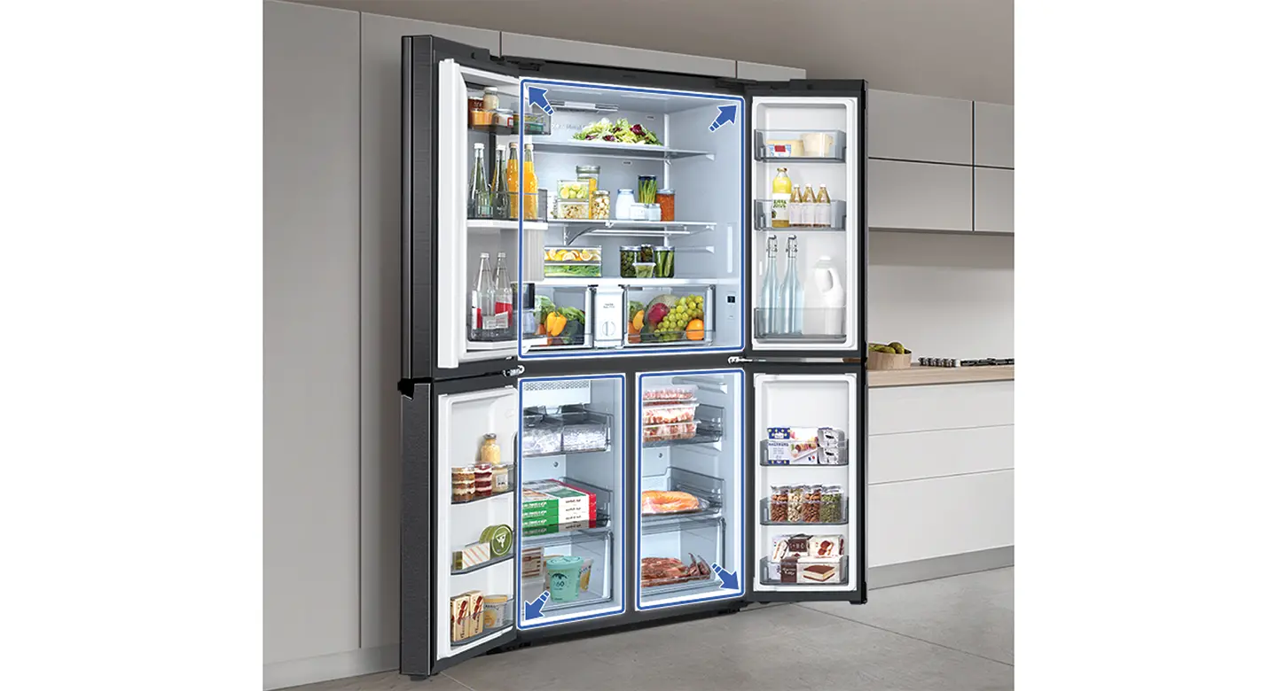 RF23A9675AP Samsung Bespoke 22.8 cu ft Smart 4 Door Flex Refrigerator - Counter Depth Panel Ready-5