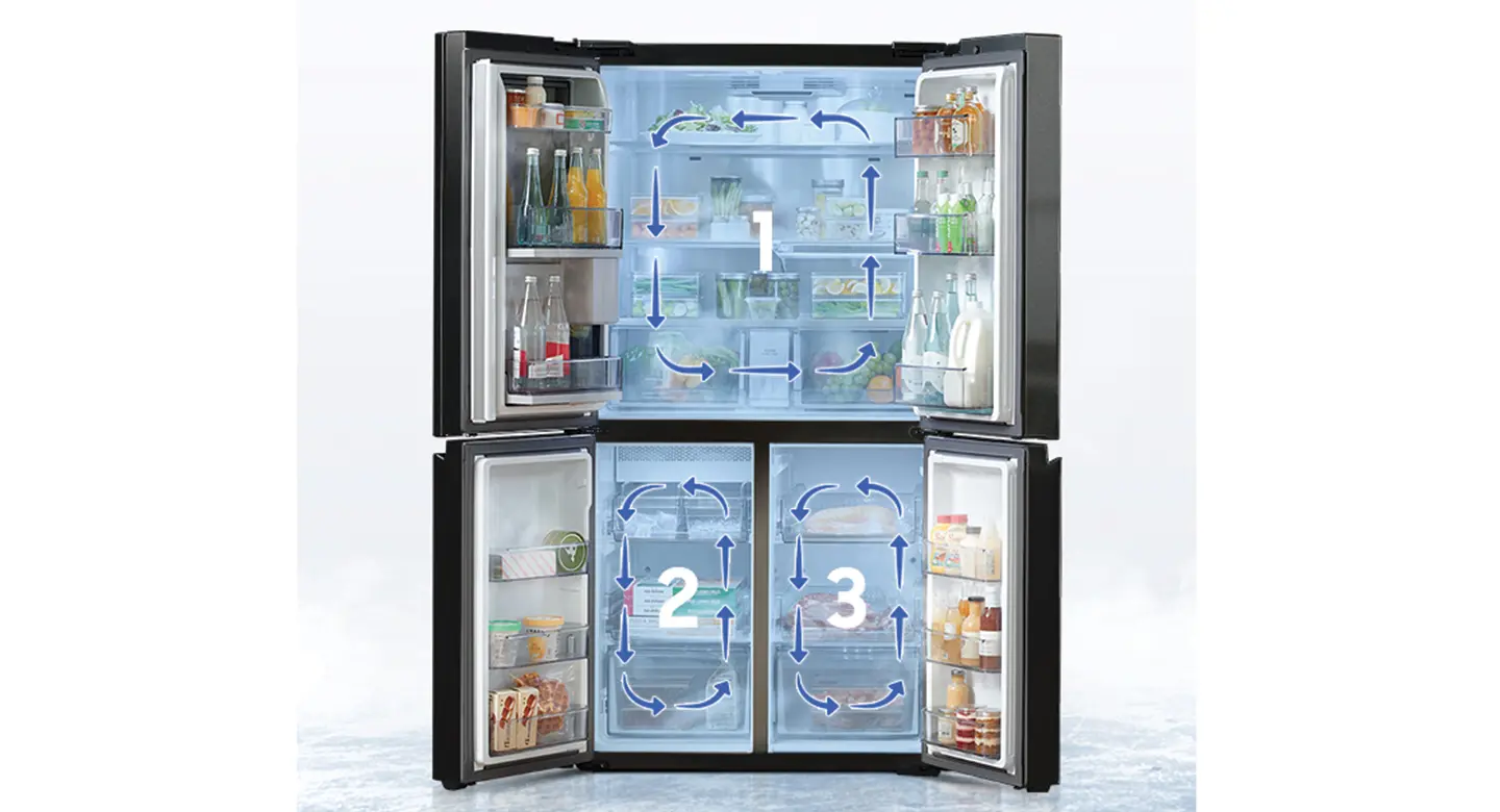 RF23A9675AP Samsung Bespoke 22.8 cu ft Smart 4 Door Flex Refrigerator - Counter Depth Panel Ready-6