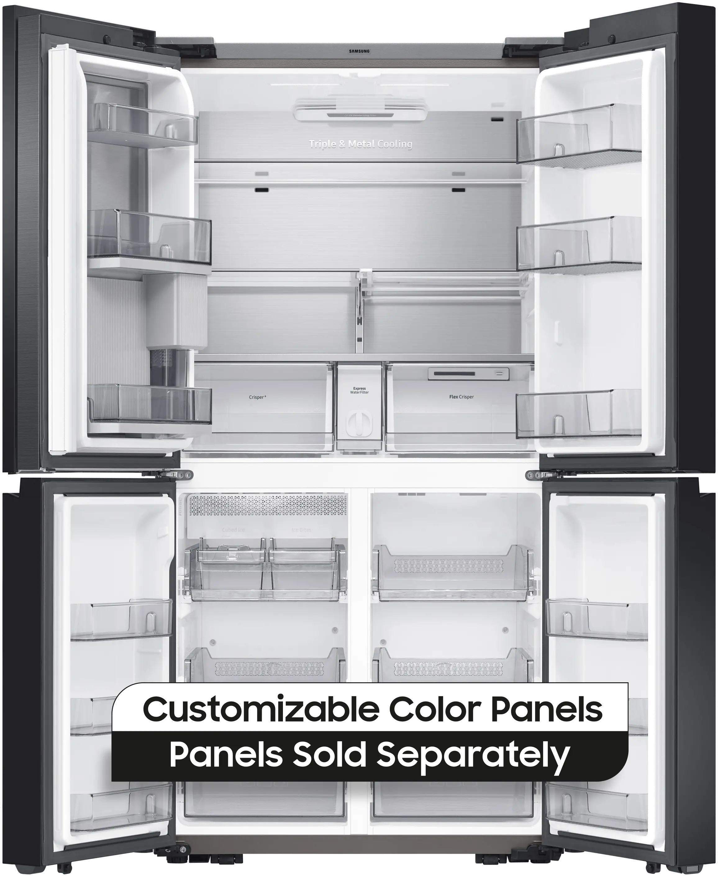 RF29A9675AP Samsung Bespoke 29 cu ft 4 Door Flex Refrigerator - Panel Ready-4